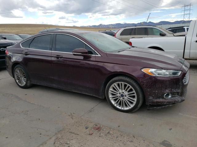 3FA6P0HR7DR155620 - 2013 FORD FUSION SE BURGUNDY photo 4