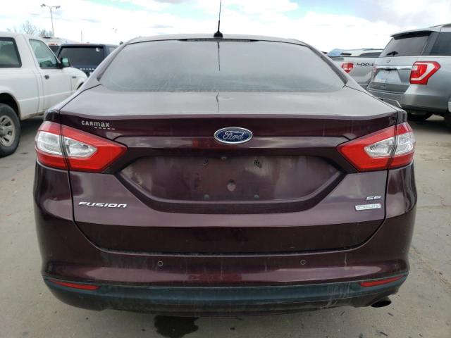 3FA6P0HR7DR155620 - 2013 FORD FUSION SE BURGUNDY photo 6