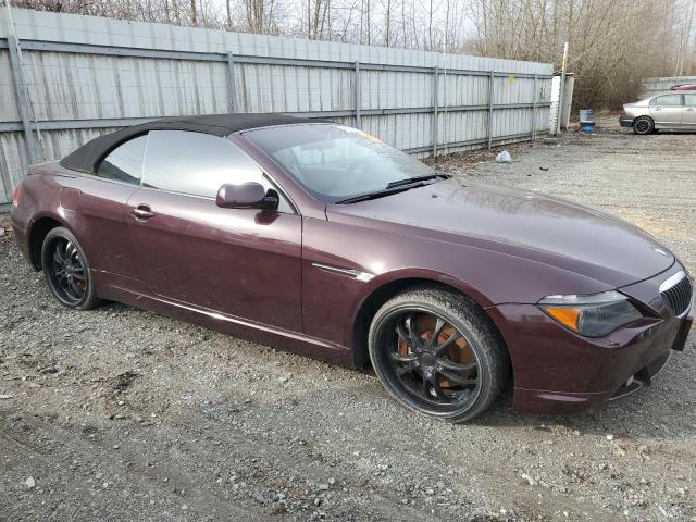 WBAEK73495B326217 - 2005 BMW 645 CI AUTOMATIC MAROON photo 4