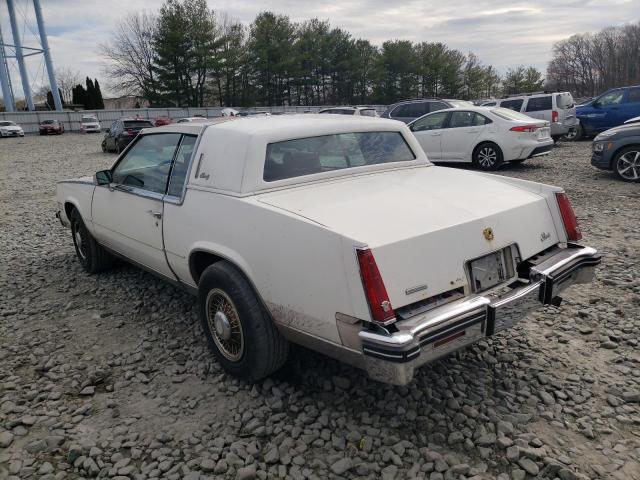 1G6EL5789FE629406 - 1985 CADILLAC ELDORADO WHITE photo 2