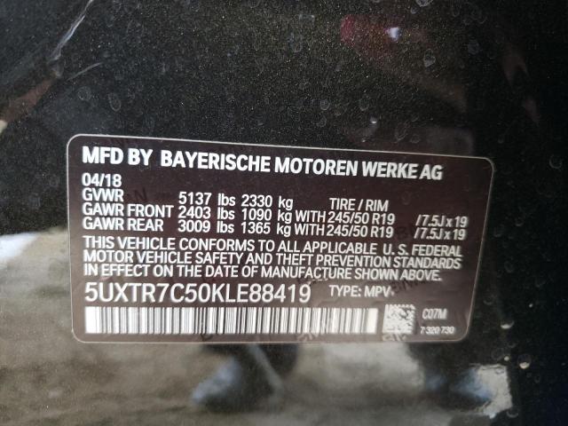 5UXTR7C50KLE88419 - 2019 BMW X3 SDRIVE30I 黑色 照片 13