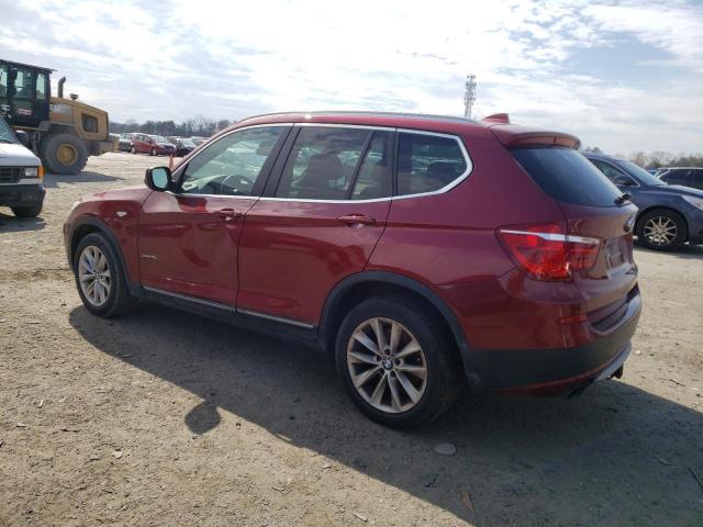 5UXWX9C50D0A29278 - 2013 BMW X3 XDRIVE28I BURGUNDY photo 2