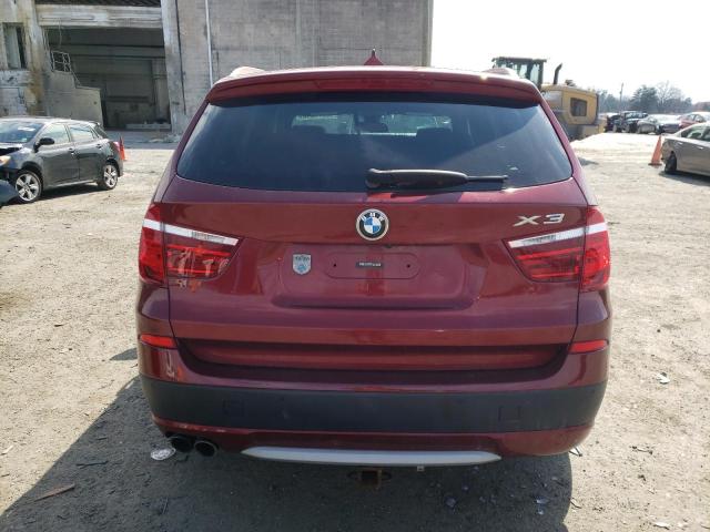 5UXWX9C50D0A29278 - 2013 BMW X3 XDRIVE28I BURGUNDY photo 6