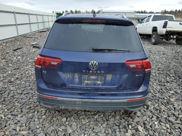 3VV2B7AX6NM096357 - 2022 VOLKSWAGEN TIGUAN SE BLUE photo 6