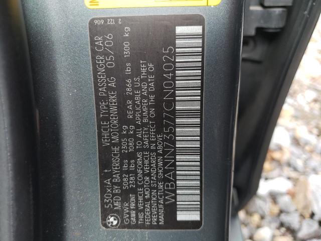 WBANN73577CN04025 - 2007 BMW 530 XIT GRAY photo 10