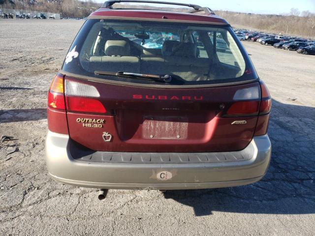 4S3BH806327620422 - 2002 SUBARU LEGACY OUTBACK H6 3.0 LL BEAN MAROON photo 6