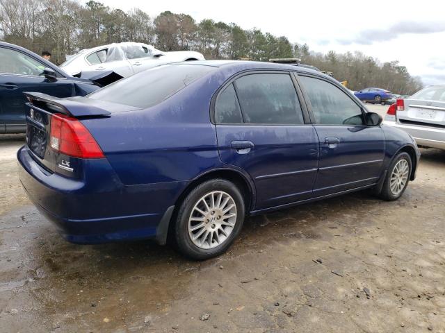 2HGES16545H608973 - 2005 HONDA CIVIC LX BLUE photo 3