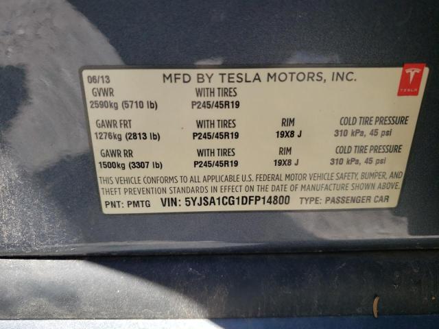 5YJSA1CG1DFP14800 - 2013 TESLA MODEL S Գրաֆիտ լուսանկար 13