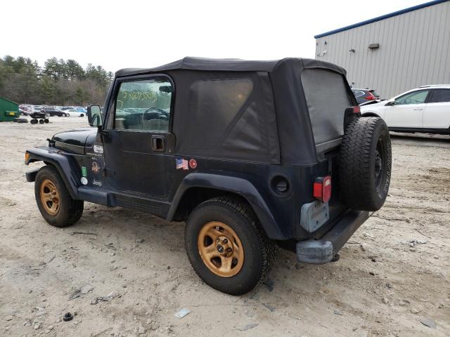 1J4FA59S81P301028 - 2001 JEEP WRANGLER / SAHARA BLACK photo 2