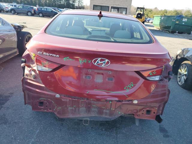 5NPDH4AE3EH468391 - 2014 HYUNDAI ELANTRA SE RED photo 6