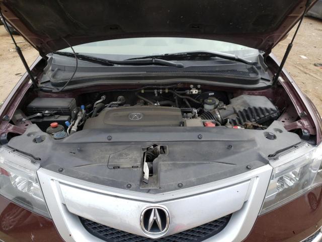 2HNYD2H32DH520519 - 2013 ACURA MDX TECHNOLOGY BURGUNDY photo 12