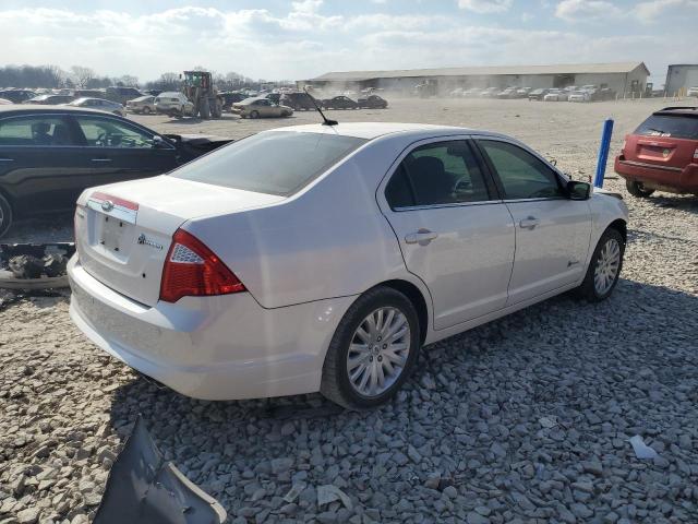 3FADP0L37AR379587 - 2010 FORD FUSION HYBRID WHITE photo 3