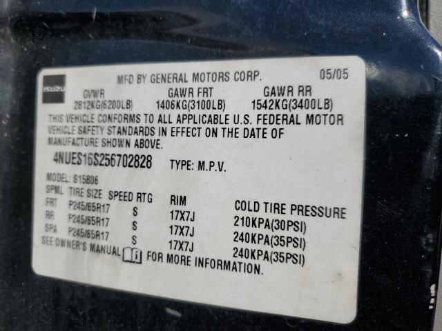 4NUES16S256702828 - 2005 ISUZU ASCENDER S 黑色 照片 12