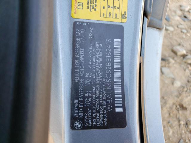 WBALM5C52BE162415 - 2011 BMW Z4 SDRIVE30I GRAY photo 12