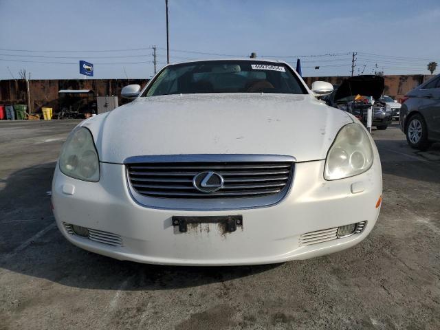 JTHFN48YX30044376 - 2003 LEXUS SC 430 WHITE photo 5