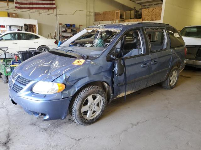 1D4GP45R37B200882 - 2007 DODGE CARAVAN SXT BLUE photo 1