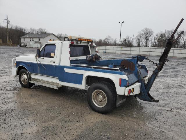 1FDKF37M5PNA26734 - 1993 FORD F350 BLUE photo 2