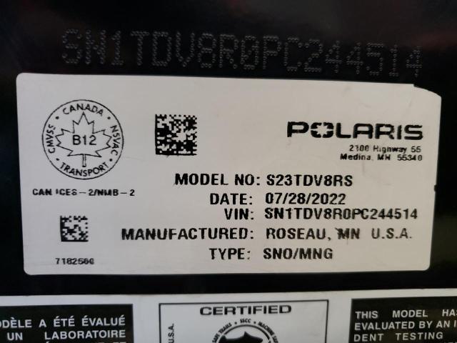 SN1TDV8R0PC244514 - 2023 POLA SNOWMOBILE BLACK photo 10