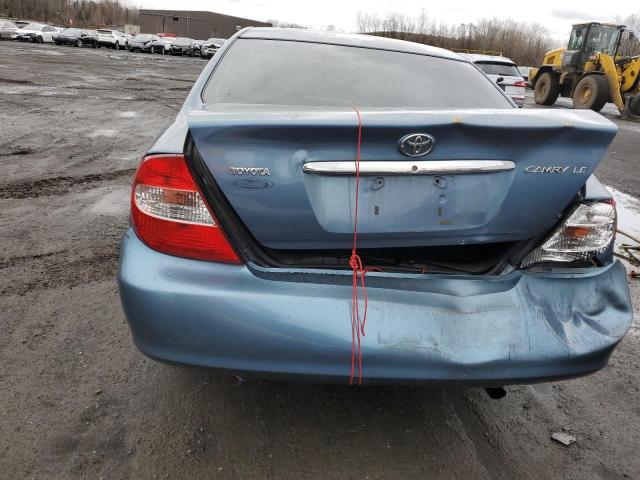 4T1BE32KX4U823796 - 2004 TOYOTA CAMRY LE BLUE photo 6