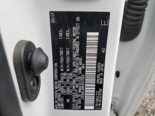 JTEBU5JR8H5473405 - 2017 TOYOTA 4RUNNER SR5/SR5 PREMIUM 白色 照片 12