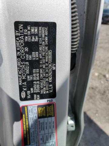 KNDJN2A21K7008085 - 2019 KIA SOUL SILVER photo 12