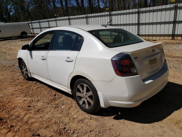 3N1AB6AP1CL737523 - 2012 NISSAN SENTRA BAS 2.0 WHITE photo 2