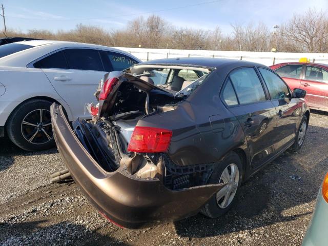 3VW2K7AJXEM252097 - 2014 VOLKSWAGEN JETTA BASE 棕色 照片 3