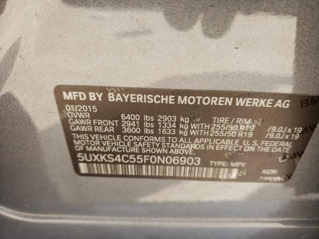 5UXKS4C55F0N06903 - 2015 BMW X5 XDRIVE35D Boz foto 14