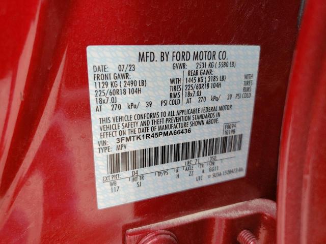 3FMTK1R45PMA66436 - 2023 FORD MUSTANG MA SELECT RED photo 13