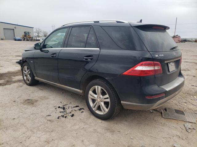 4JGDA5HB5CA013161 - 2012 MERCEDES-BENZ ML 350 4MATIC BLACK photo 2