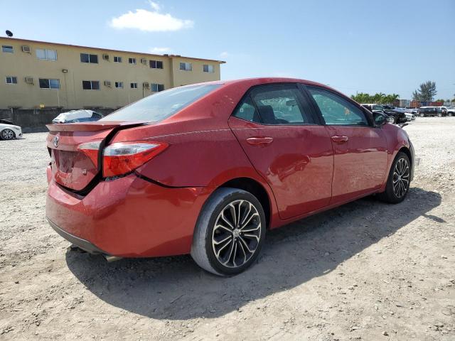 2T1BURHE9EC177614 - 2014 TOYOTA COROLLA L RED photo 3