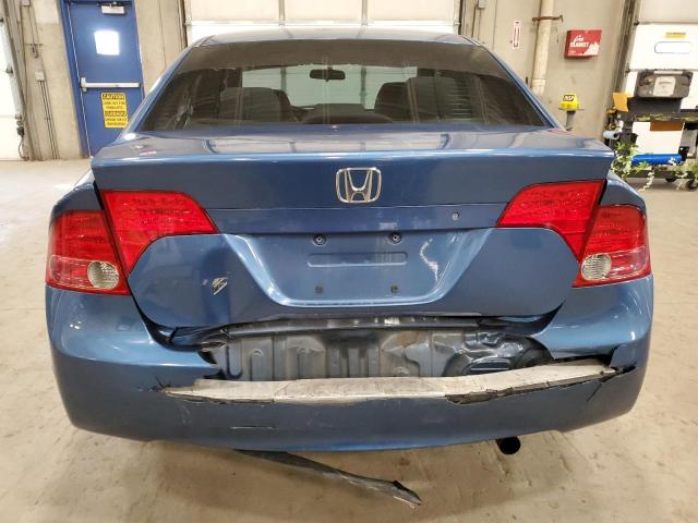 1HGFA165X7L118812 - 2007 HONDA CIVIC LX BLUE photo 6