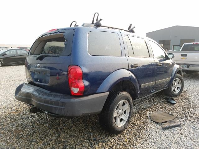 1D4HB38N26F170660 - 2006 DODGE DURANGO SXT BLUE photo 4