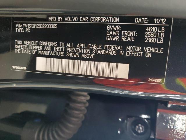 YV1612FS5D2203305 - 2013 VOLVO S60 T5 GRAY photo 12