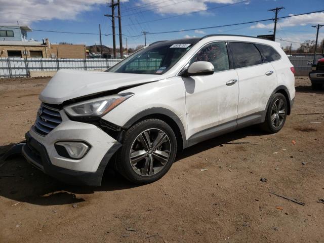 KM8SR4HF8EU066239 - 2014 HYUNDAI SANTA FE GLS WHITE photo 1