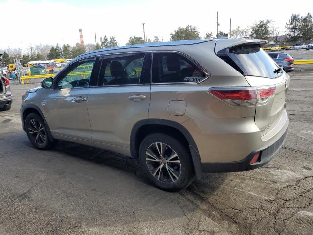 5TDJKRFH9GS250277 - 2016 TOYOTA HIGHLANDER XLE TAN photo 2