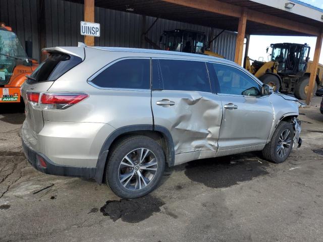 5TDJKRFH9GS250277 - 2016 TOYOTA HIGHLANDER XLE TAN photo 3