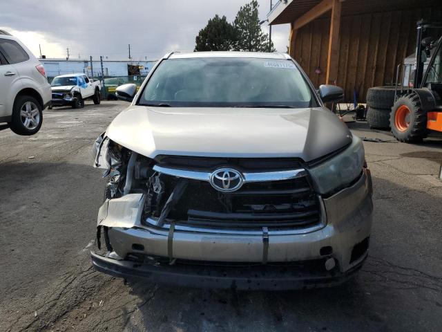 5TDJKRFH9GS250277 - 2016 TOYOTA HIGHLANDER XLE TAN photo 5