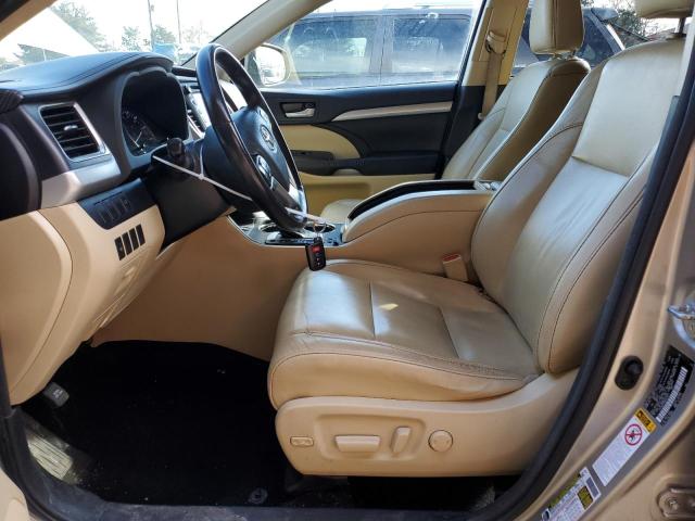 5TDJKRFH9GS250277 - 2016 TOYOTA HIGHLANDER XLE TAN photo 7