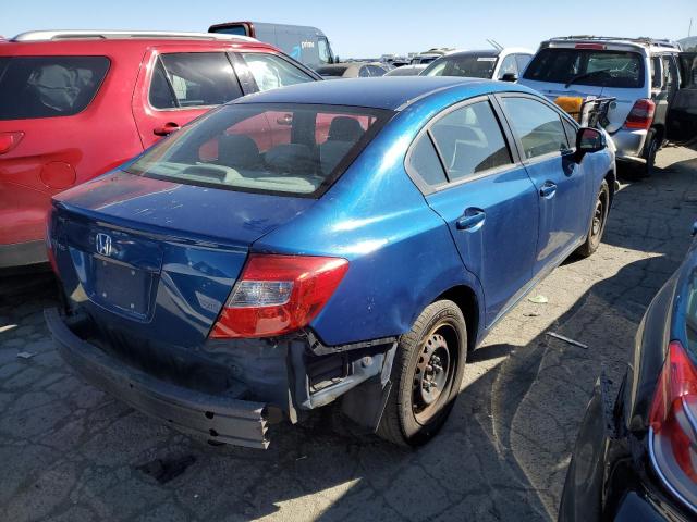 19XFB2F54CE342890 - 2012 HONDA CIVIC LX BLUE photo 3