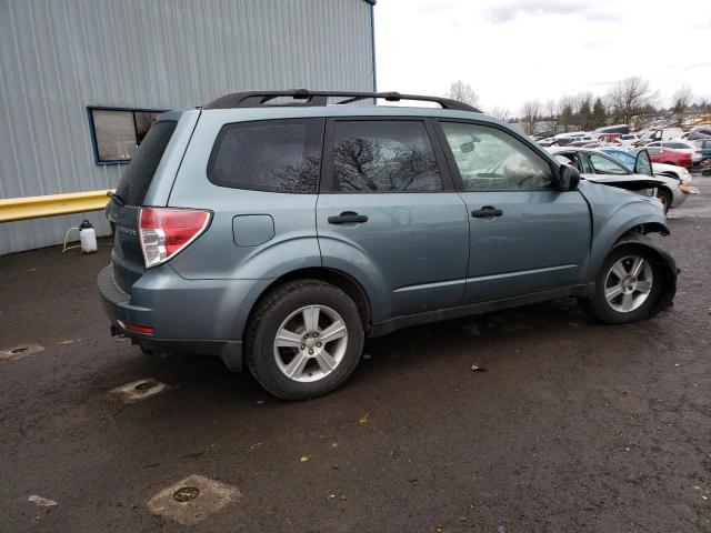 JF2SHABC8BH739539 - 2011 SUBARU FORESTER 2.5X TURQUOISE photo 3