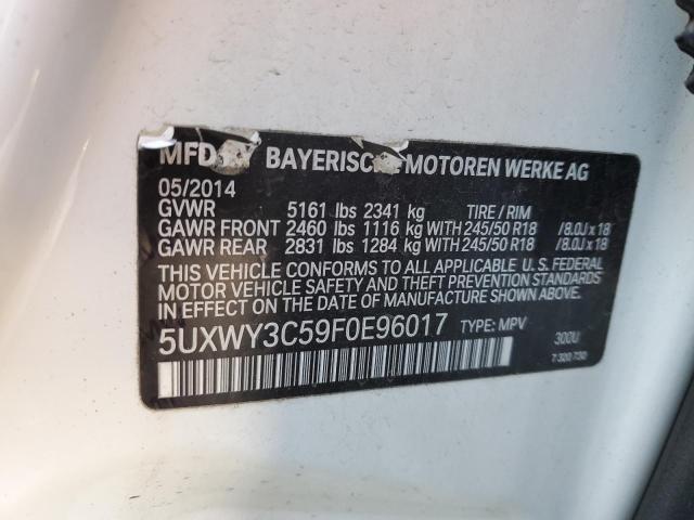 5UXWY3C59F0E96017 - 2015 BMW X3 XDRIVE28D WHITE photo 13