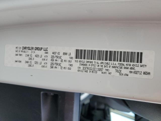 3C6TRVDG1EE119267 - 2014 RAM PROMASTER 2500 HIGH WHITE photo 13