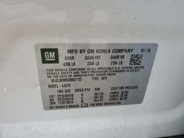 KL4CJBSB5GB607122 - 2016 BUICK ENCORE CONVENIENCE 白色 照片 12