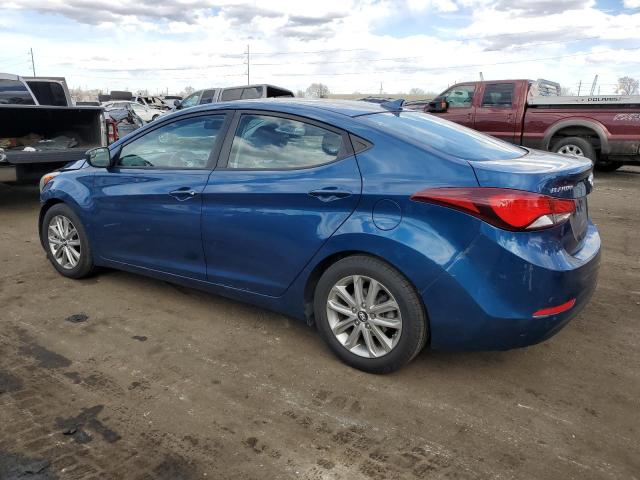 KMHDH4AE8GU570256 - 2016 HYUNDAI ELANTRA SE BLUE photo 2