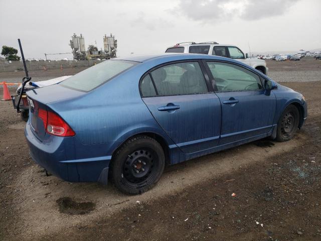 2HGFA16548H511512 - 2008 HONDA CIVIC LX BLUE photo 3