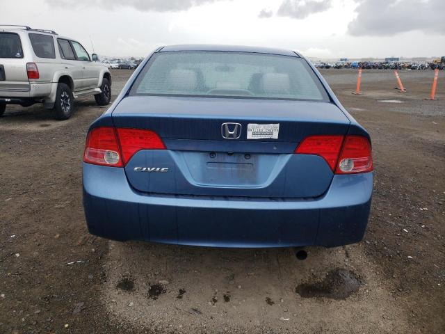 2HGFA16548H511512 - 2008 HONDA CIVIC LX BLUE photo 6