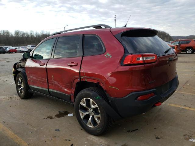 1C4PJMBS2EW201386 - 2014 JEEP CHEROKEE TRAILHAWK BURGUNDY photo 2