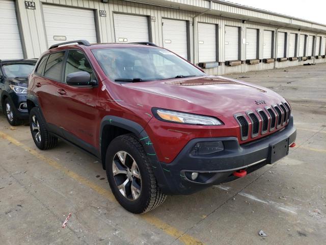 1C4PJMBS2EW201386 - 2014 JEEP CHEROKEE TRAILHAWK BURGUNDY photo 4