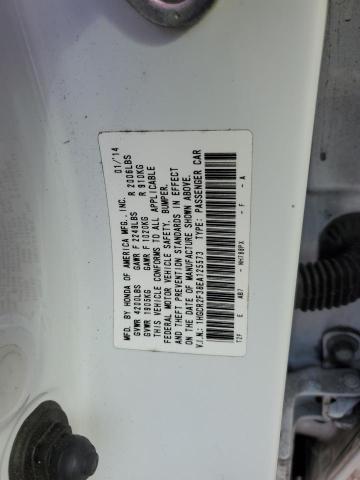 1HGCR2F38EA125573 - 2014 HONDA ACCORD LX WHITE photo 12